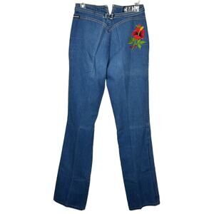 Vintage 80s Rag City Blues High Waist Embroidered Jeans